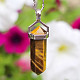 Pendant tiger eye tip Ag 925/1000 + Rh