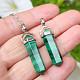 Malachite pendant larger tip Ag 925/1000 + Rh