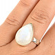 Ring moonstone drop size 58 Ag 925/1000 6.3g