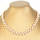 Necklace made of pink zig zag pearls 42 cm