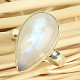 Ring moonstone drop size 53 Ag 925/1000 5.4g