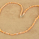 Necklace made of fine orange pearls 46 cm