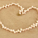 Necklace made of apricot pearls zig zag 47cm