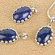 Pendant lapis lazuli oval with decorated rim Ag 925/1000 + Rh