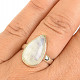 Ring moonstone drop size 53 Ag 925/1000 4.7g