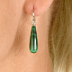 Malachite drop earrings Ag 925/1000 + Rh