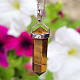 Tiger eye pendant larger tip Ag 925/1000 + Rh