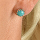 Amazonite earrings with decorated bezel Ag 925/1000 + Rh