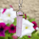 Pendant kunzite larger tip Ag 925/1000 + Rh