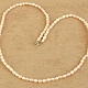 Perlový náhrdelník menší oválky 45cm