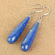 Earrings lapis lazuli drop Ag 925/1000 + Rh