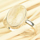 Sagenite in crystal ring oval Ag 925/1000 3.4g (size 58)
