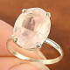 Rose gold ring oval Ag 925/1000 size 59 3.2g