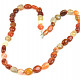 Carnelian necklace with agate clasp Ag 925/1000 50cm