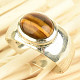 Tiger's eye ring oval Ag 925/1000 7.5g (size 57)