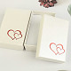 Silver gift box red heart 8 x 5 cm