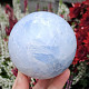 Ball of blue calcite from Madagascar Ø80mm