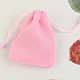 Velvet gift bag pink 9 x 7.5 cm