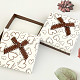 Brown Love gift box with bow 8 x 8 cm