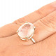 Rose gold ring oval Ag 925/1000 size 54 2.8g