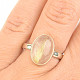 Sagenite in crystal ring oval Ag 925/1000 3.4g (size 58)