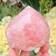 Cut rose quartz crystal from Brazil 294g