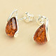 Amber silver teardrop earrings Ag 925/1000