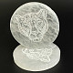 Round larger pad made of selenite Gepard approx. 12 cm