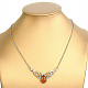 Silver necklace with amber Ag 925/1000 42.5 - 46.5cm 6,8g