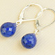Earrings lapis lazuli facet Ag 925/1000 10 x 8mm