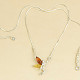 Silver necklace with fairy amber Ag 925/1000 41.5 - 45cm 5.4g