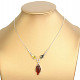 Silver amber necklace Ag 925/1000 42 - 45,5cm 6.8g