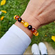 Amber bracelet balls 10mm mixed colors 12.5g