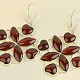 Women's silver earrings dark amber Ag 925/1000 8.9g