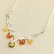 Silver necklace with colored ambers Ag 925/1000 41 - 45cm 5.7g