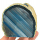 Candle holder blue dyed agate 587g