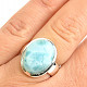 Larimar ring oval Ag 925/1000 7.8g (size 54)