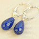 Silver earrings lapis lazuli drop 14 x 8mm Ag 925/1000