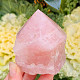 Cut rose quartz crystal from Brazil 338g