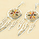 Silver earrings dream catcher with amber Ag 925/1000