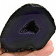 Agate geode with cavity dyed purple 154g
