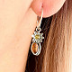 Amber silver women's earrings (Ag 925/1000)