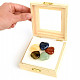 Heart of stones set in a wooden box
