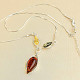 Silver amber necklace Ag 925/1000 42 - 45,5cm 6.8g