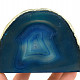 Blue colored agate candle holder 554g