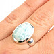 Larimar ring oval Ag 925/1000 6.2g (size 54)