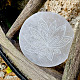 Round pad made of selenite lotus flower approx. 11.5 cm