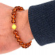 Men's bracelet amber balls 8mm