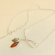 Elegant necklace with amber Ag 925/1000 43 - 46.6cm 6.2g