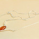 Silver necklace with amber Ag 925/1000 42- 46cm 6.7g